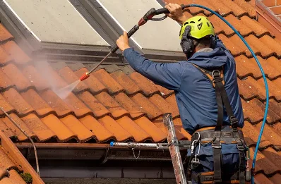 Démoussage et hydrofuge de toiture à Dornas